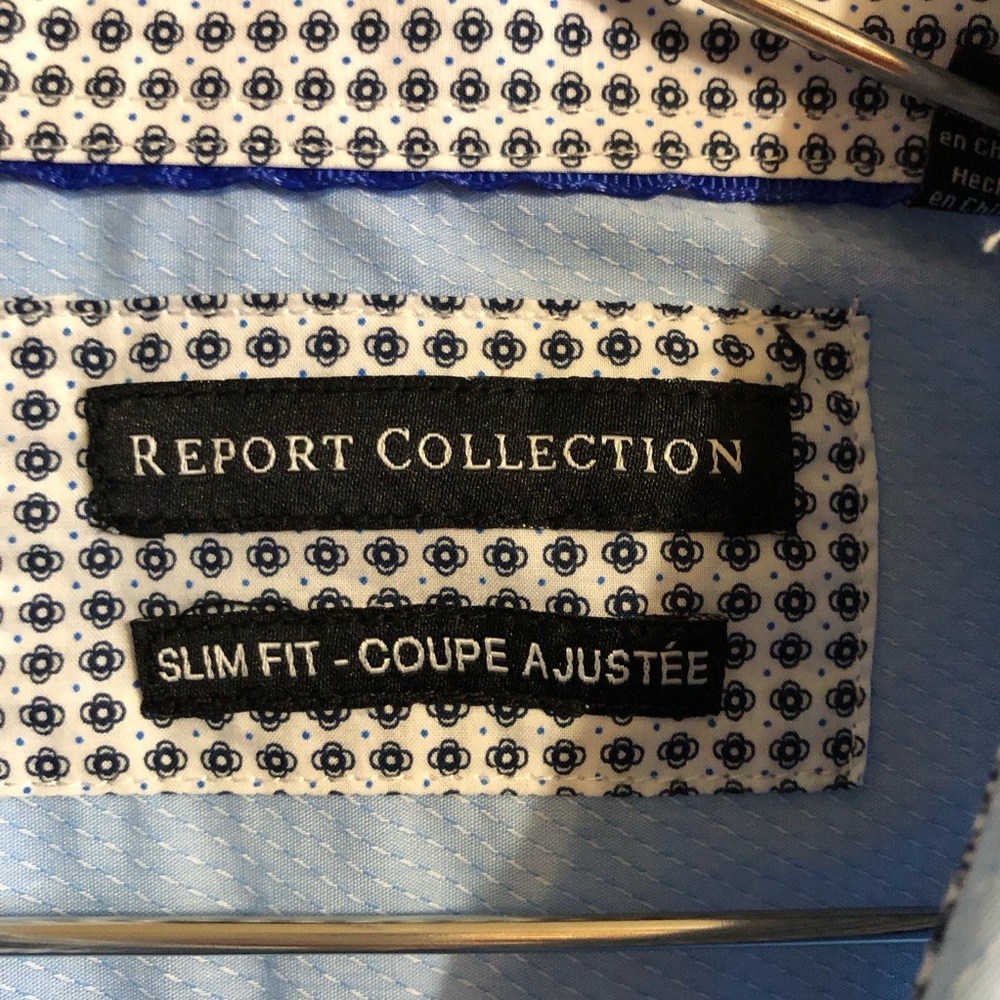 Report Collection, Blue, Double Cuff Button Down - image 3